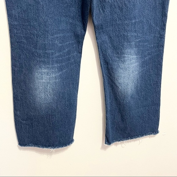 ➕ Gap Denim Ankle Flare Raw Hem Dark Wash Jeans Womens Plus Size 18 - Picture 7 of 12